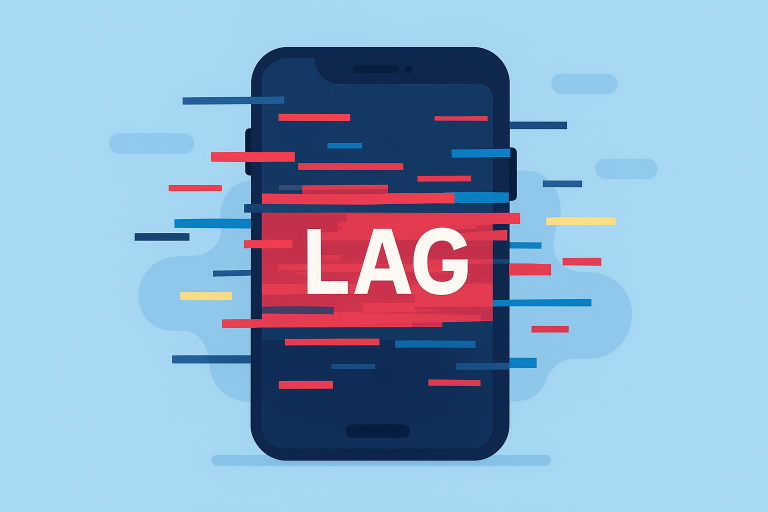 Smartphone with Glitchy Screen